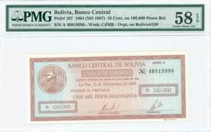 GREECE: BOLIVIA: 10 Centavos / 100000 Pesos ... 