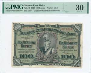 GREECE: GERMAN EAST AFRICA: 100 Rupien ... 