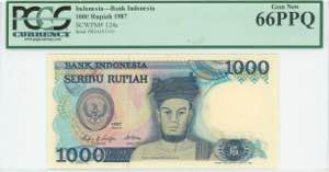 GREECE: INDONESIA: 1000 Rupiah (1987) in ... 