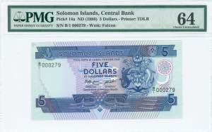 GREECE: SOLOMON ISLANDS: 5 Dollars (ND 1986) ... 