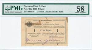 GREECE: GERMAN EAST AFRICA: 1 Rupie ... 