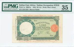 GREECE: ITALIAN EAST AFRICA: 50 Lire (14 VI ... 