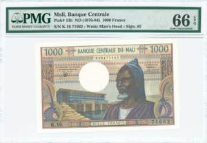 GREECE: MALI: 1000 Francs (ND 1970-1984) in ... 
