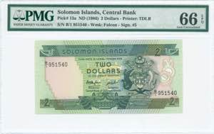 GREECE: SOLOMON ISLANDS: 2 Dollars (ND 1986) ... 
