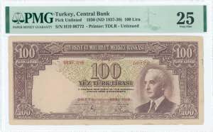 GREECE: TURKEY: 100 Lira (Law 1930 / ND ... 