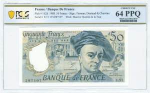 GREECE: FRANCE: 2x 50 Francs (1988) in deep ... 