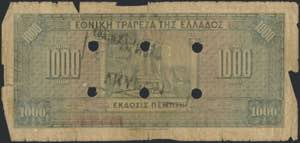 GREECE: 1000 Drachmas (15.10.1926) 1941 ... 