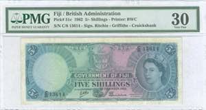 GREECE: FIJI: 5 Shillings (1.12.1962) in ... 