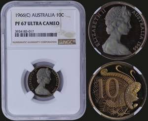 GREECE: AUSTRALIA: 10 cents (1966 c) in ... 