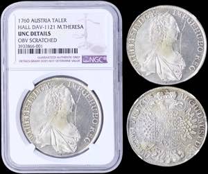 GREECE: AUSTRIA: 1 Thaler (1760) in silver ... 