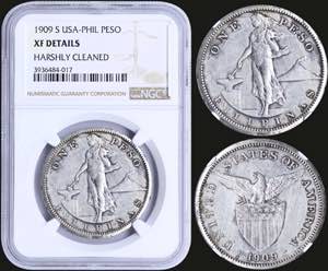 GREECE: PHILIPPINES: 1 Peso (1909 S) in ... 
