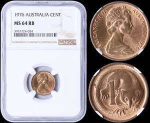 GREECE: AUSTRALIA: 1 Cent (1976) in bronze ... 