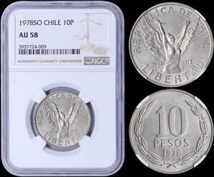 GREECE: CHILE: 10 Pesos (1978 SO) in ... 