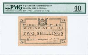 GREECE: FIJI: 2 Shillings (1.1.1942) in ... 