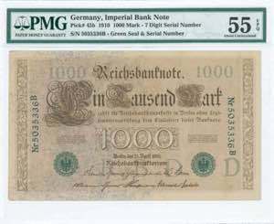 GREECE: GERMANY: 1000 Mark (21.4.1910) in ... 
