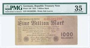 GREECE: GERMANY: 1 Billion Mark (1.11.1923) ... 