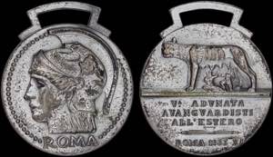 ITALY: Medal in silver plated brass ... 