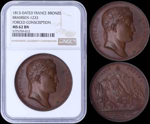 FRANCE: Bronze medal (1813) commemorating ... 
