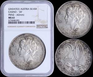 GREECE: AUSTRIA: Silver token (ND) that was ... 
