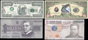 GREECE: Lot of 4 fantasy notes including 1 ... 