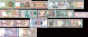 GREECE: AFRICA: 17 banknotes from different ... 