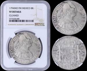 GREECE: MEXICO: 8 Reales (1794MO FM) in ... 