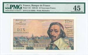 GREECE: FRANCE: 10 Nouveaux Francs ... 