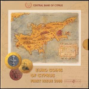 CYPRUS: Euro coin set (2008) composed of 1 ... 