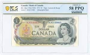 GREECE: CANADA: 1 Dollar (1973) in black on ... 