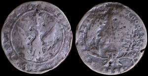 GREECE: 5 Lepta (1828) (type A.2) in copper ... 