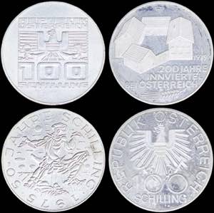 GREECE: AUSTRIA: Lot of 2 coins composed of ... 
