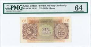 GREECE: 6 Pence (1944 circulated in Greece) ... 