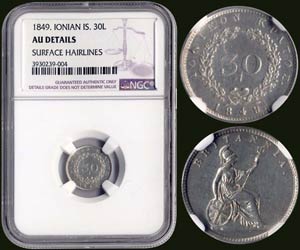 30 new Obols (1849) in silver with Seated ... 
