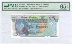 NORTHERN IRELAND: 5 Pounds (20.4.2008) with ... 