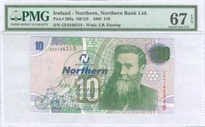 NORTHERN IRELAND: 10 Pounds (19.1.2005) in ... 