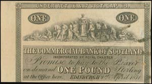 SCOTLAND: 1 Pound (1.4.1871) proof of face ... 