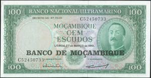 MOZAMBIQUE: 100 Escudos (ND 1976 - old date ... 