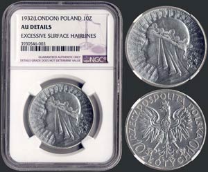 POLAND: 10 Zlotych (1932) in silver (0,750). ... 