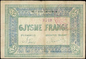 ALBANIA: 1/2 Franc (10.12.1918 - Series C) ... 