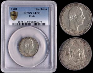1 drx (1901 A) in silver with ... 