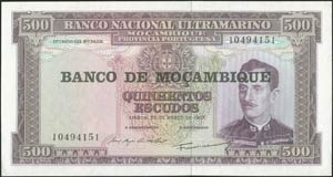 MOZAMBIQUE: 500 Escudos (22.3.1967) in ... 