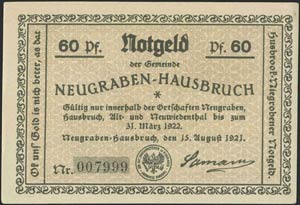 GERMANY: 60 Pf (15.8.1921) by ... 