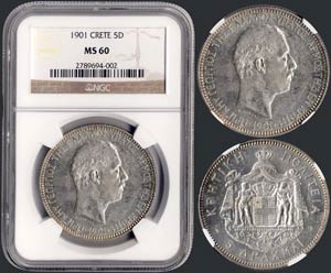 5 drx (1901 A) in silver ... 