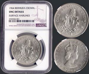BERMUDA: 1 Crown (1964) in silver (0,500). ... 