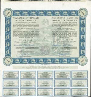 Bond certificate of 1 shares of 1000 dr ... 