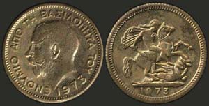 Bronze or brass token (copy of Sovereign) ... 