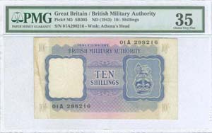  BRITISH MILITARY AUTHORITY - 10 Shillings ... 