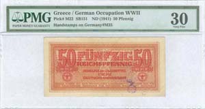  GERMAN OCCUPATION WWII - 50 Reichspfennig ... 