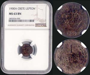 1 lepton (1900 A) in bronze with ... 