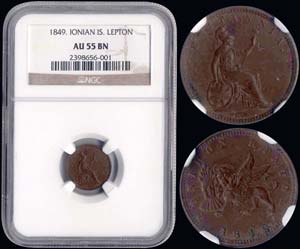 1 new Obol (1849) in copper with Seated ... 